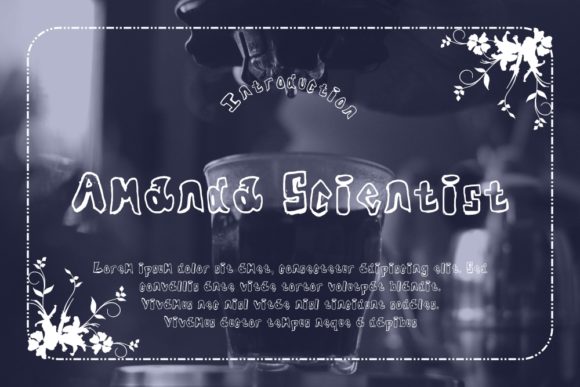 Amanda Scientist: A Display Font for Creative Crafters
