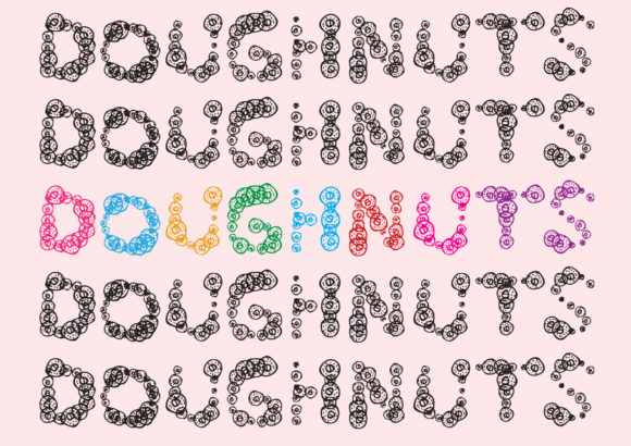 Doughnuts: A Sweet, Fun Display Font for Editorial Design
