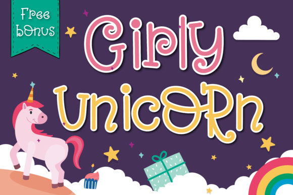 Girly Unicorn: A Sweet Display Font for Creative Crafters