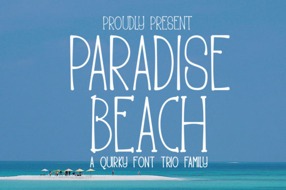 Paradise Beach: A Minimalist Display Font for Creative Makers