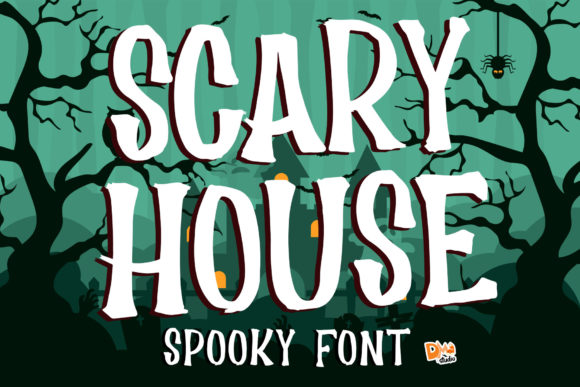 Scary House: A Quirky Display Font for Creative Crafters